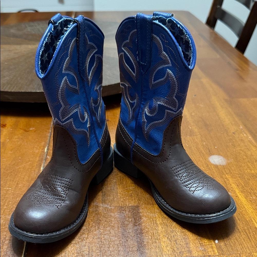 Roper Kids Blue and Brown Boots